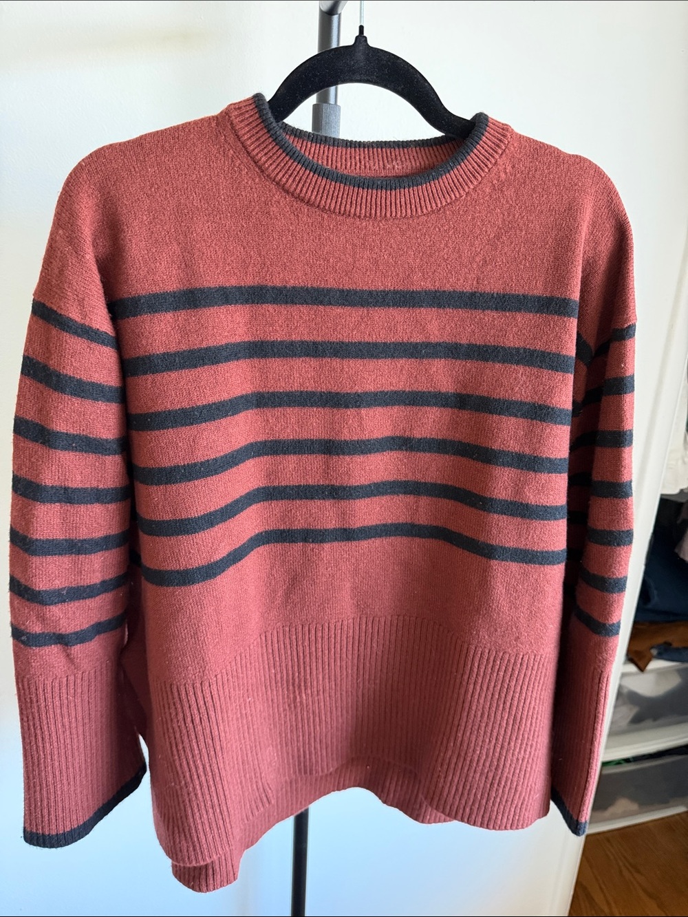 HATCH 100% Merino Wool Striped Sweater – Size 2 / Medium